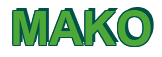 Rendering "MAKO" using Arial Bold