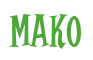 Rendering "MAKO" using Cooper Latin