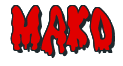 Rendering "MAKO" using Drippy Goo