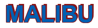 Rendering "MALIBU" using Arial Bold