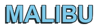 Rendering "MALIBU" using Arial Bold
