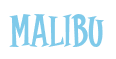 Rendering "MALIBU" using Cooper Latin