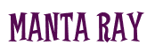 Rendering "MANTA RAY" using Cooper Latin