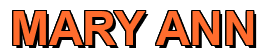 Rendering "MARY ANN" using Arial Bold
