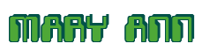 Rendering "MARY ANN" using Computer Font