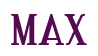 Rendering "MAX" using Credit River