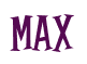 Rendering "MAX" using Cooper Latin