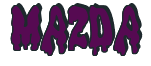 Rendering "MAZDA" using Drippy Goo