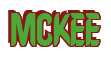 Rendering "MCKEE" using Callimarker