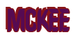 Rendering "MCKEE" using Callimarker