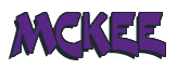 Rendering "MCKEE" using Crane