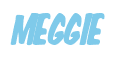 Rendering "MEGGIE" using Big Nib
