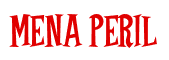Rendering "MENA PERIL" using Cooper Latin