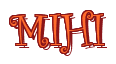 Rendering "MIHI" using Curlz