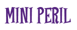 Rendering "MINI PERIL" using Cooper Latin
