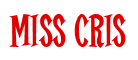 Rendering "MISS CRIS" using Cooper Latin