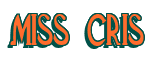 Rendering "MISS CRIS" using Deco