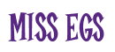 Rendering "MISS EGS" using Cooper Latin