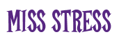 Rendering "MISS STRESS" using Cooper Latin
