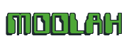 Rendering "MOOLAH" using Computer Font