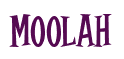 Rendering "MOOLAH" using Cooper Latin