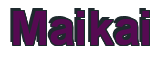 Rendering "Maikai" using Arial Bold