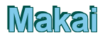 Rendering "Makai" using Arial Bold