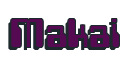 Rendering "Makai" using Computer Font