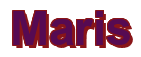 Rendering "Maris" using Arial Bold