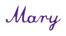 Rendering "Mary" using Commercial Script