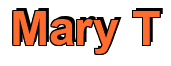 Rendering "Mary T" using Arial Bold