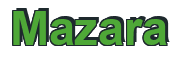 Rendering "Mazara" using Arial Bold