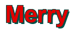 Rendering "Merry" using Arial Bold