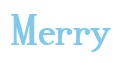 Rendering "Merry" using Credit River