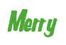 Rendering "Merry" using Big Nib