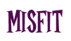 Rendering "Misfit" using Cooper Latin