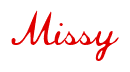 Rendering "Missy" using Commercial Script