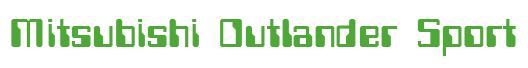 Rendering "Mitsubishi Outlander Sport" using Computer Font