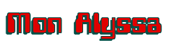 Rendering "Mon Alyssa" using Computer Font