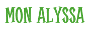 Rendering "Mon Alyssa" using Cooper Latin