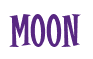 Rendering "Moon" using Cooper Latin