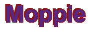 Rendering "Moppie" using Arial Bold