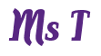 Rendering "Ms T" using Color Bar