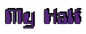 Rendering "My Half" using Computer Font