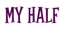 Rendering "My Half" using Cooper Latin
