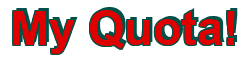 Rendering "My Quota!" using Arial Bold