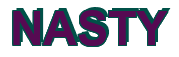 Rendering "NASTY" using Arial Bold