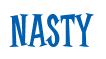 Rendering "NASTY" using Cooper Latin