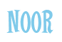 Rendering "NOOR" using Cooper Latin