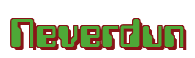 Rendering "Neverdun" using Computer Font